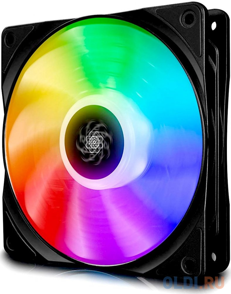 Вентилятор DEEPCOOL CF120 RGB 120x120x25мм (32шт./кор, PWM, пит. от мат.платы и БП, RGB подсветка, 500-1500об/мин) Retail в Москвe