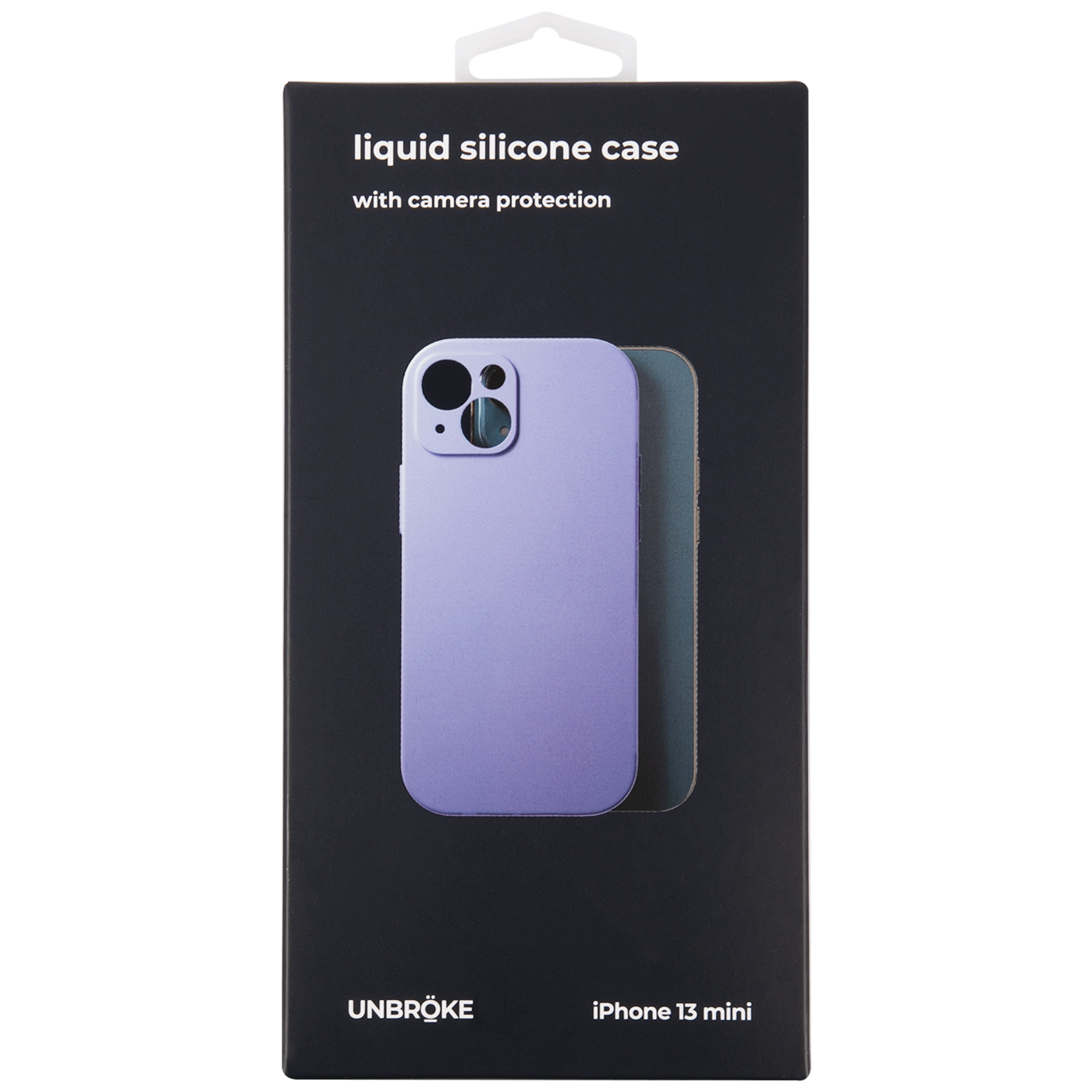 Чехол накладка UNBROKE liquid silicone case with camera protection для iPhone 13 mini, фиолетовая в Москвe