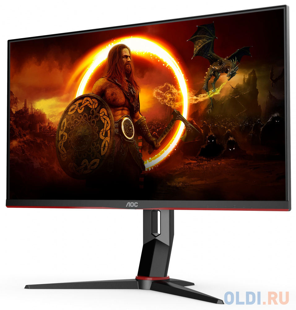 Монитор 28" AOC U28G2XU черный красный IPS 3840x2160 370 cd/m^2 1 ms HDMI DisplayPort Аудио USB