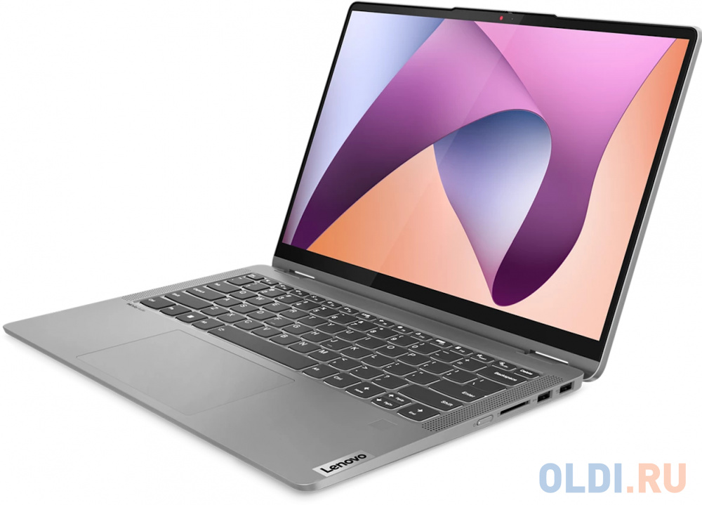 Ноутбук/ Lenovo IdeaPad Flex 5 14ABR8 14"(1920x1200 IPS)/Touch/AMD Ryzen 7 7730U(2Ghz)/16384Mb/512SSDGb/noDVD/Int:AMD Radeon/Cam/BT/WiFi/52WHr/wa