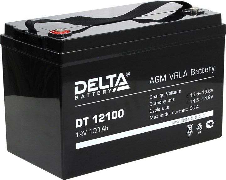 Аккумуляторная батарея для ОПС Delta DT DT 12100, 12V, 100Ah
