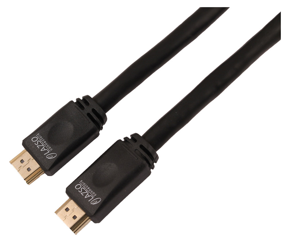Кабель аудио-видео LAZSO WH-111 HDMI (m)/HDMI (m) 15м. Позолоченные контакты черный (WH-111(15M))