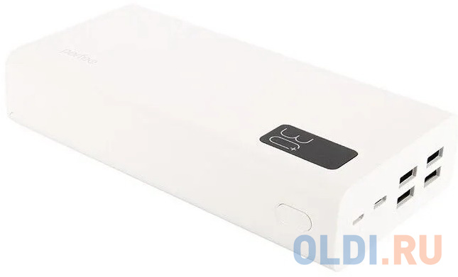 Perfeo Powerbank MOUNTAINS 30000 mAh/LED дисплей/PD + QC 3.0/Type-C/4 USB/Выход: 3A, max 22.5W/White (PF_D0162)