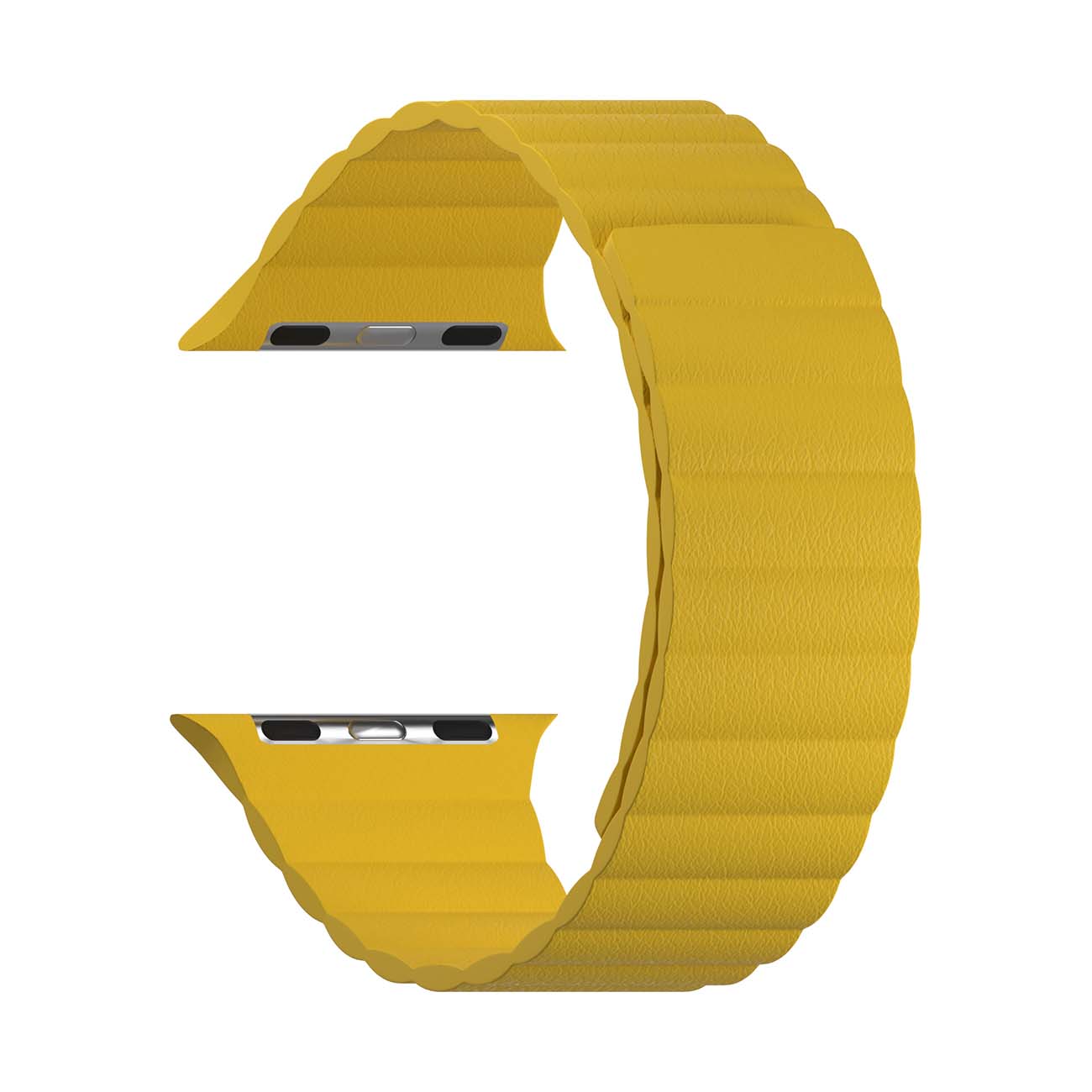 Ремешок Lyambda Pollux для Apple Watch, 38-40 мм, кожаный, желтый (DSP-24-40-YL)