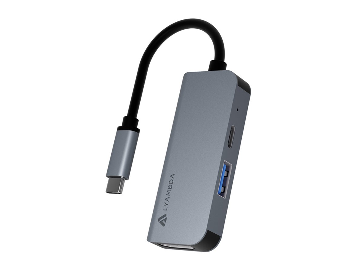 Док-станция Lyambda LC105 Type-C (USB 3.0, USB Type-C, HDMI), Серый LC105 в Москвe