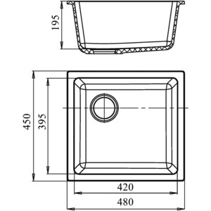 Кухонная мойка Ewigstein EW-4540 черный