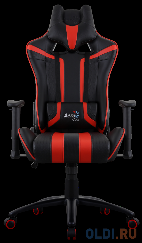 Игровое кресло Aerocool AC120 AIR-BR , черно-красное, с перфорацией, до 150 кг, размер, см (ШхГхВ) : 70х55х124/132.