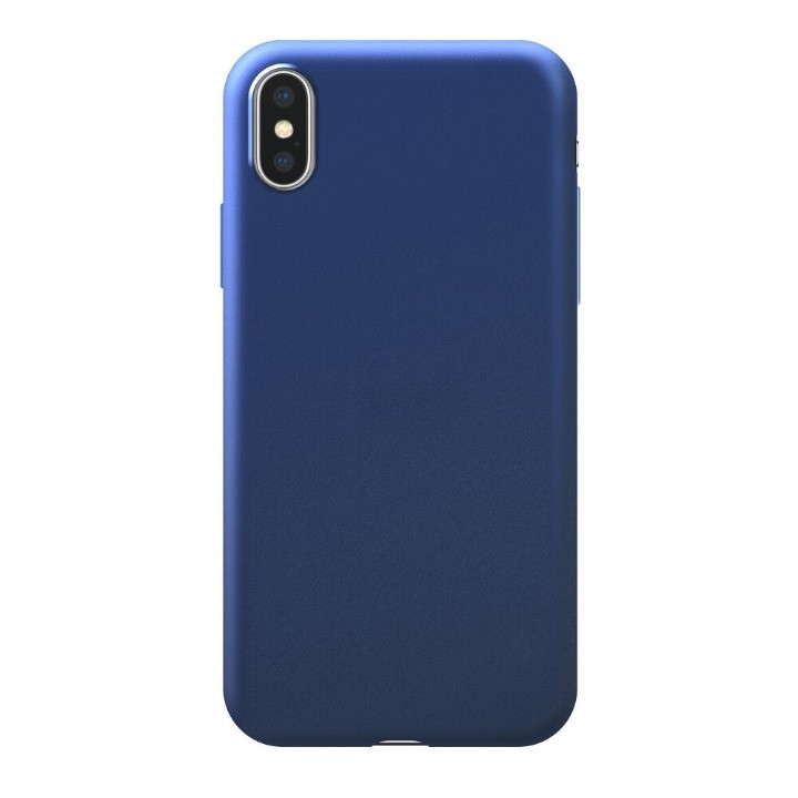 Чехол Deppa Case Silk для смартфона Apple iPhone X/XS, синий металлик (89041)