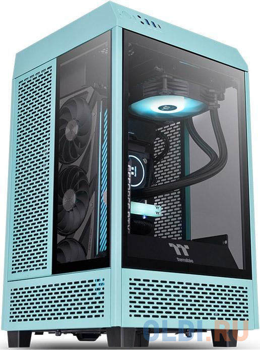 Корпус mini-ITX Thermaltake The Tower 100 Turquoise Без БП бирюзовый