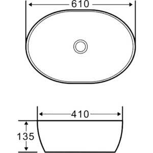 Раковина-чаша BelBagno 61х41 (BB1348)