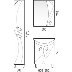 Тумба под раковину Corozo Наина 60 белая (SD-00000320)