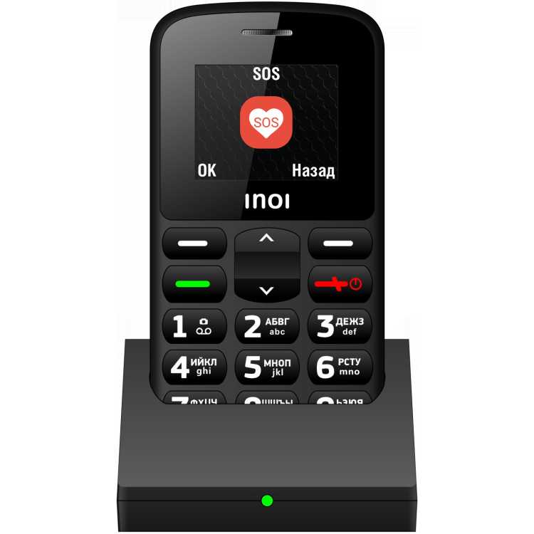 Мобильный телефон INOI 117B 1.77", 176x220 TN, MTK6261M, BT 1xCam, 2-Sim, 800mAh, с большими кнопками, micro-USB, черный (4660042757216)