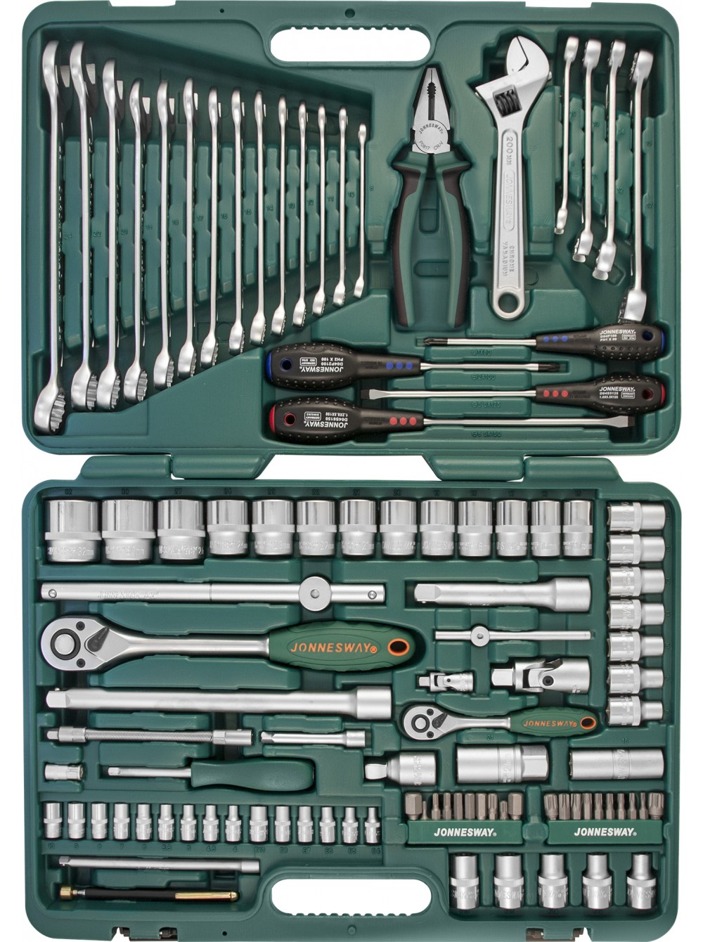 Набор инструментов Jonnesway S04H624101SA, предметов в наборе: 101 шт., пластиковый кейс (47701)