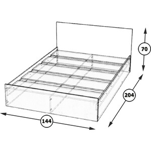 Кровать СВК Стандарт 140х200 дуб сонома (1024238) в Москвe