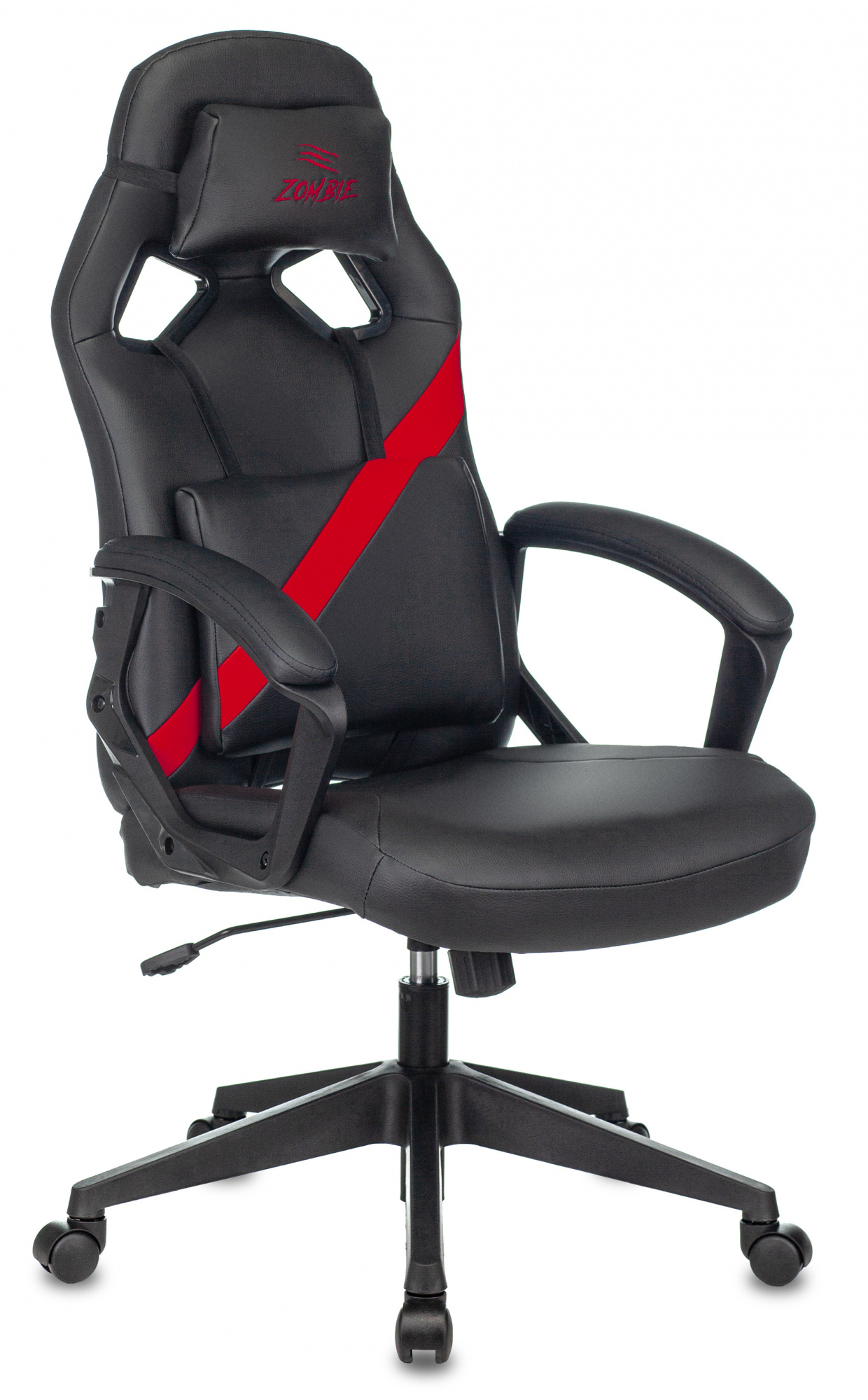 Кресло игровое Бюрократ ZOMBIE DRIVER черный/красный (1485774)