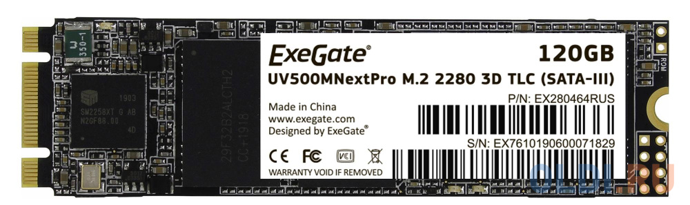 SSD накопитель Exegate UV500TS128 120 Gb SATA-III в Москвe