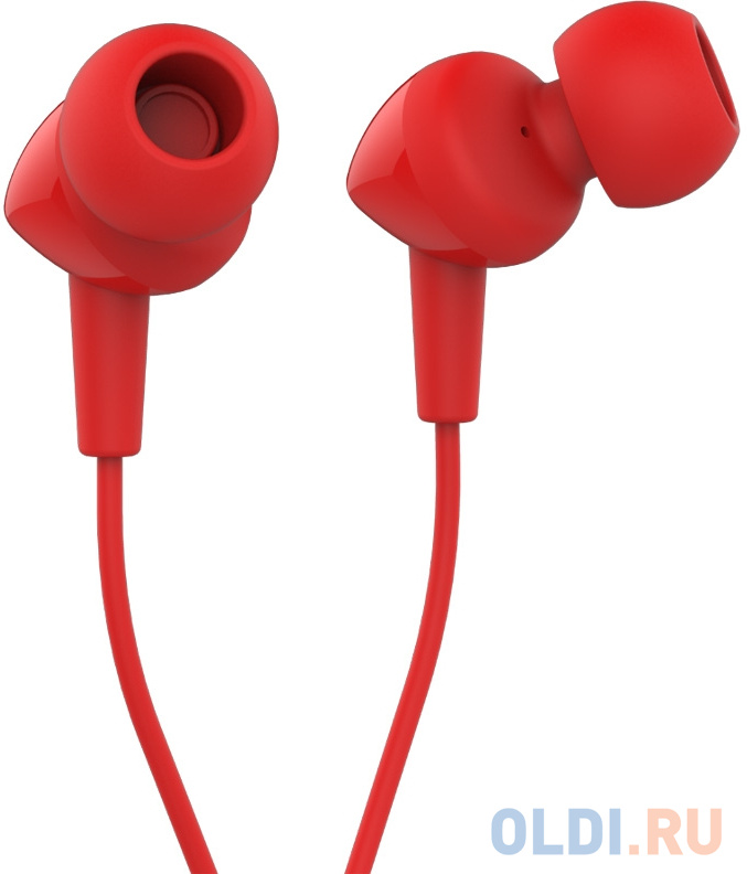 НАУШНИКИ ПРОВОДНЫЕ JBL C100SI гарнитура красные  ( JBL C100SI  RED)