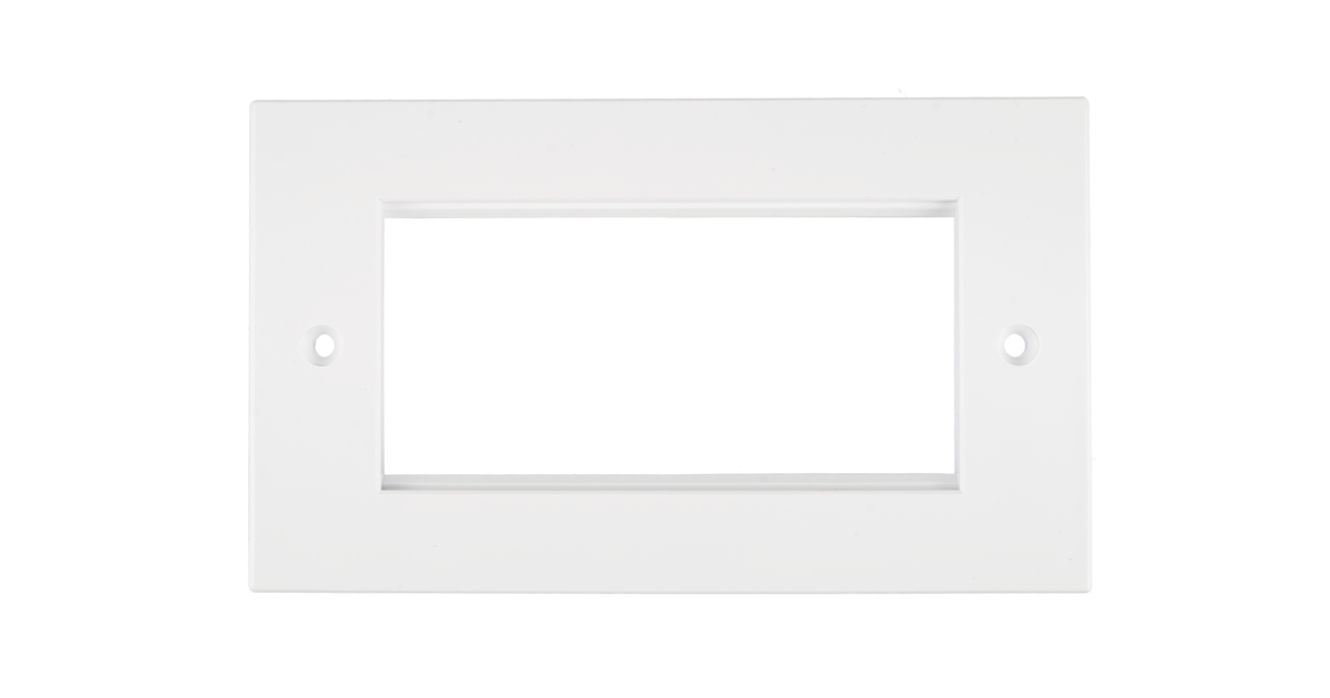 Панель лицевая 146x86мм NIKOMAX британский формат для под 2 вставки 50х50мм, белый (NMC-PL2PB-WT)