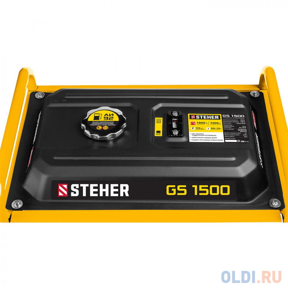 GS-1500 бензиновый генератор, 1200 Вт, STEHER