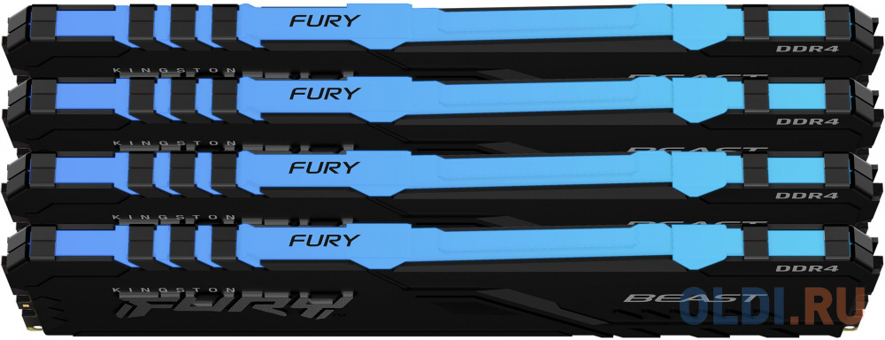 Kingston 32GB 3600MHz DDR4 CL17 DIMM (Kit of 4) FURY Beast RGB