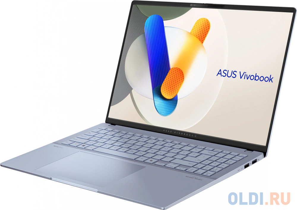 Ноутбук Asus Vivobook S 16 OLED S5606MA-MX036W Core Ultra 7 155H 16Gb SSD1Tb Intel Arc 16" OLED 3.2K (3200x2000) Windows 11 Home lt.blue WiFi BT