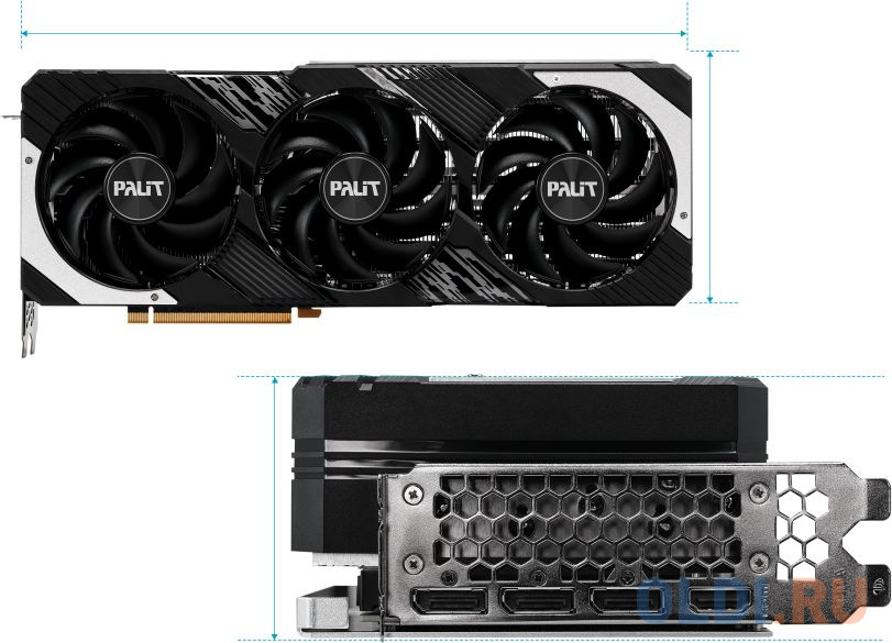 Видеокарта Palit PCI-E 4.0 RTX4070Ti SUPER GAMINGPRO OC NVIDIA GeForce RTX 4070TI Super 16Gb 256bit GDDR6X 2340/21000 HDMIx1 DPx3 HDCP Ret