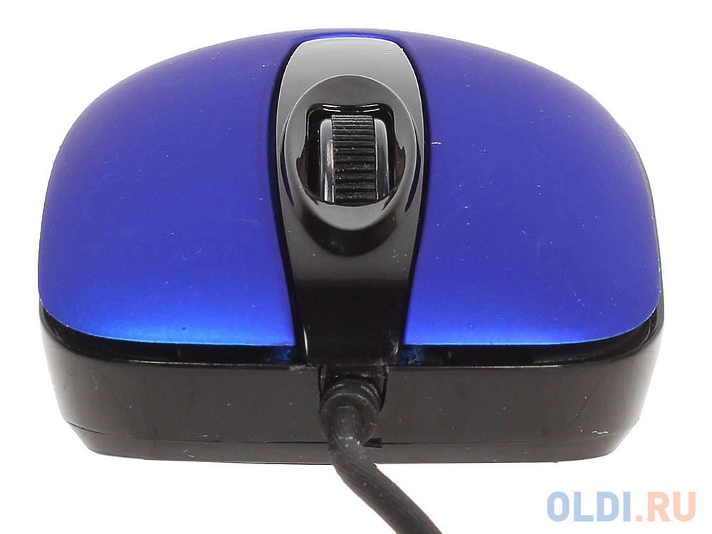 Мышь Gembird MOP-400-B, USB, темно-синий, бесшумный клик, soft-touch, 2кн., 1000DPI, блистер