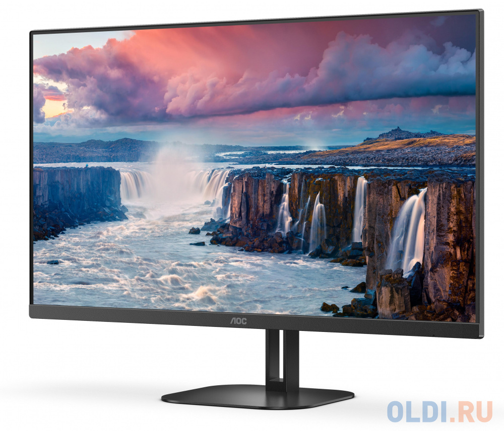 МОНИТОР 27" AOC 27V5CE Black (IPS, 1920x1080, 75Hz, 1 ms, 178°/178°, 300 cd/m, 20M:1, +HDMI 1.4, +4xUSB 3.2, +USB-TypeC)