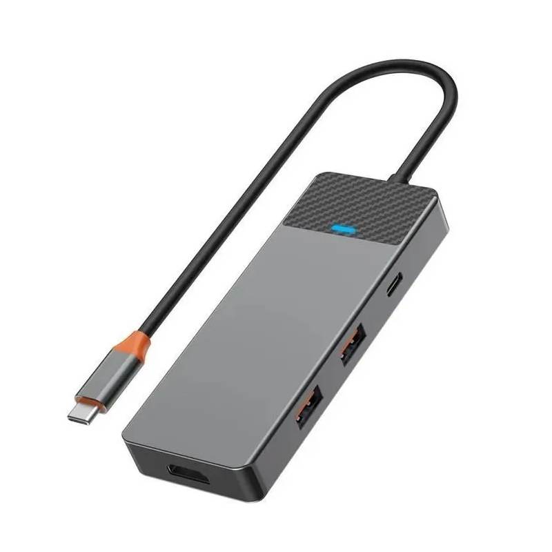 Хаб USB Wiwu Linker A721HD 7-in-1 USB-C Grey 6976195094039