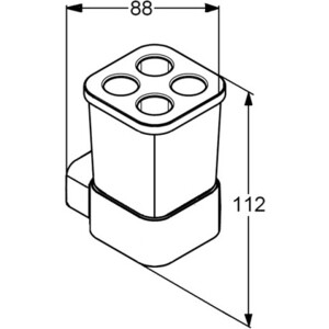 Держатель зубных щеток Kludi E2 хром (4998205)