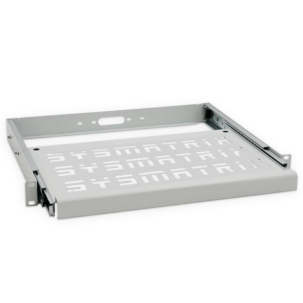 Полка для клавиатуры выдвижная SYSMATRIX глубина 30 см до 10 кг 1U серый, SH 0022.700 (SH 0022.700)