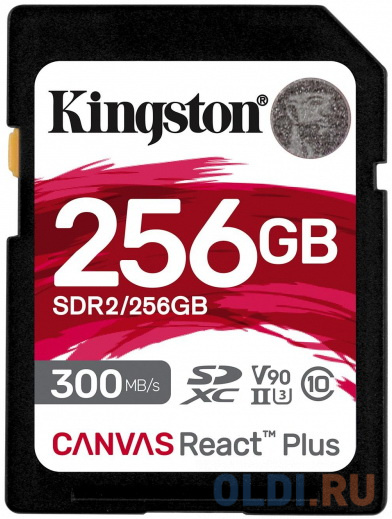 Карта памяти SD XC 256Gb Kingston Canvas React Plus