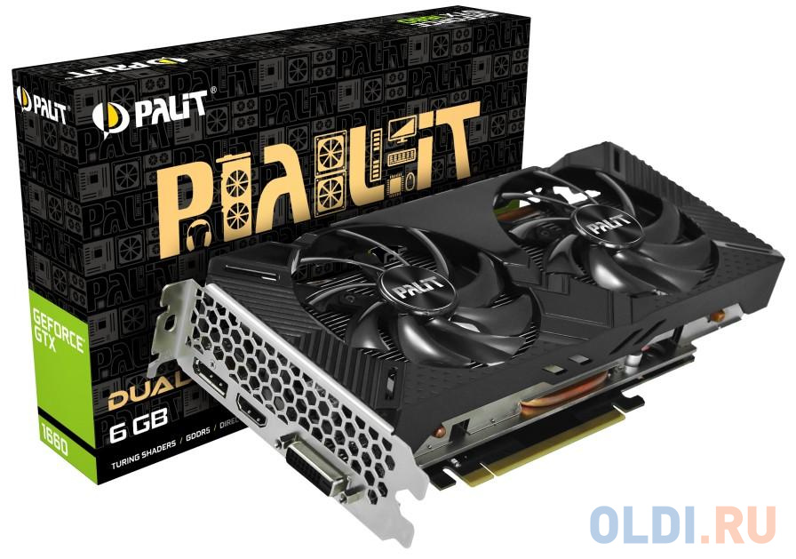 Видеокарта Palit GeForce GTX 1660 DUAL 6144Mb в Москвe