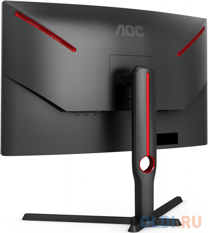 МОНИТОР 27" AOC C27G3U Black-Red (VA, изогнутый, 1920x1080, 165Hz, 1 ms, 178°/178°, 250 cd/m, 80M:1, +2xHDMI 1.4