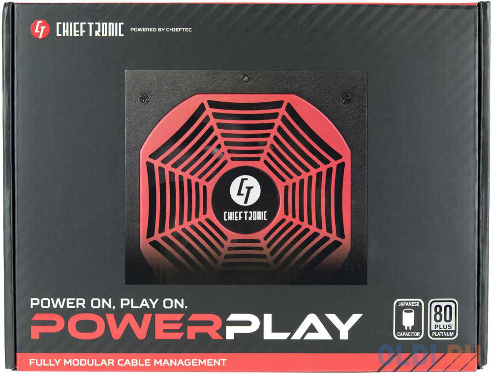 Chieftec CHIEFTRONIC PowerPlay GPU-850FC (ATX 2.3, 850W, 80 PLUS PLATINUM, Active PFC, 140mm fan, Full Cable Management, LLC design, Japanese capacito в Москвe