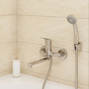 Смеситель для ванны Milardo Simp с ручным душем, хром (SIMSB02M02)