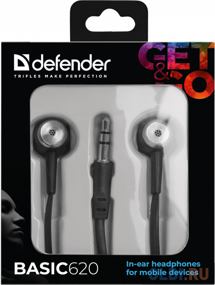 Наушники Defender Basic-620 Black кабель 1,1 м