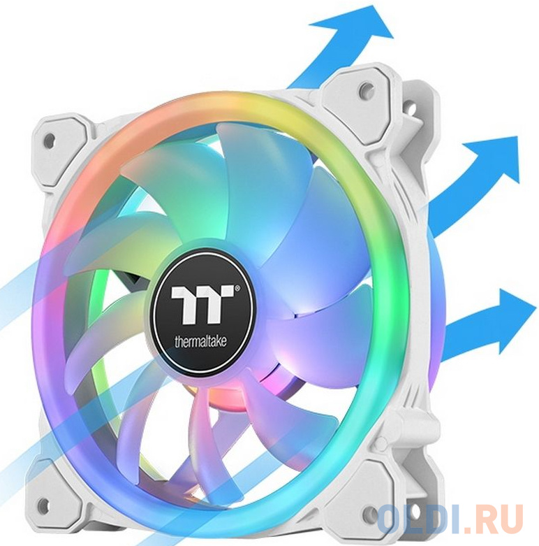 Вентилятор в корпус Thermaltake CL-F146-PL14SW-A SWAFAN 14 RGB Radiator Fan White TT Premium Edition 3 Pack/Fan/14025/PWM 500~2000rpm/Triple Riing/LED