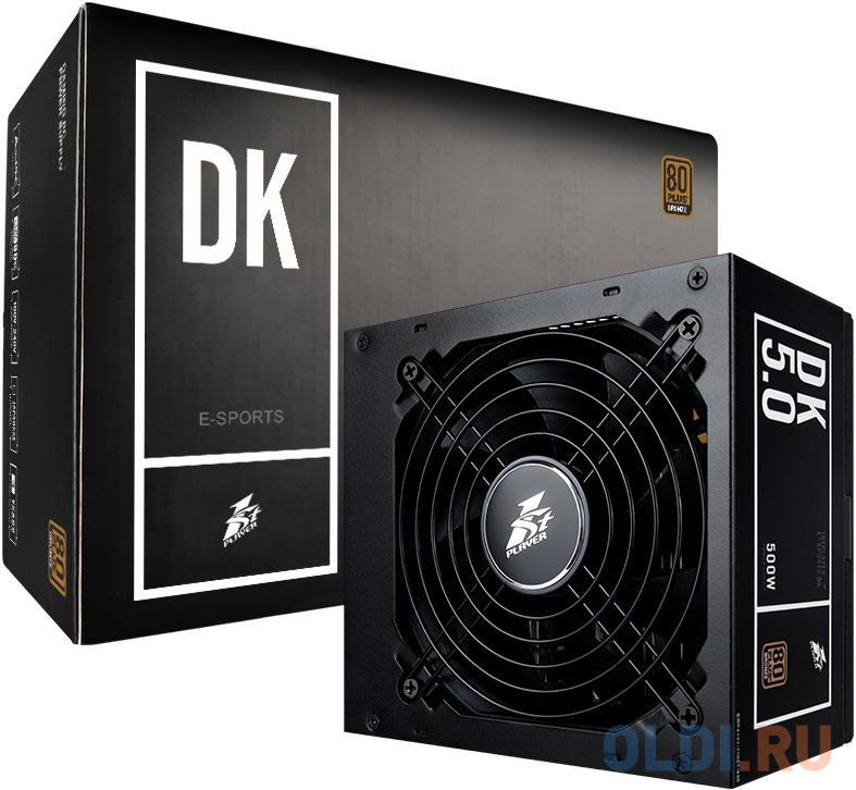 1STPLAYER Блок питания DK PREMIUM 500W / ATX 2.4, APFC, 80 PLUS BRONZE, 120mm fan / PS-500AX