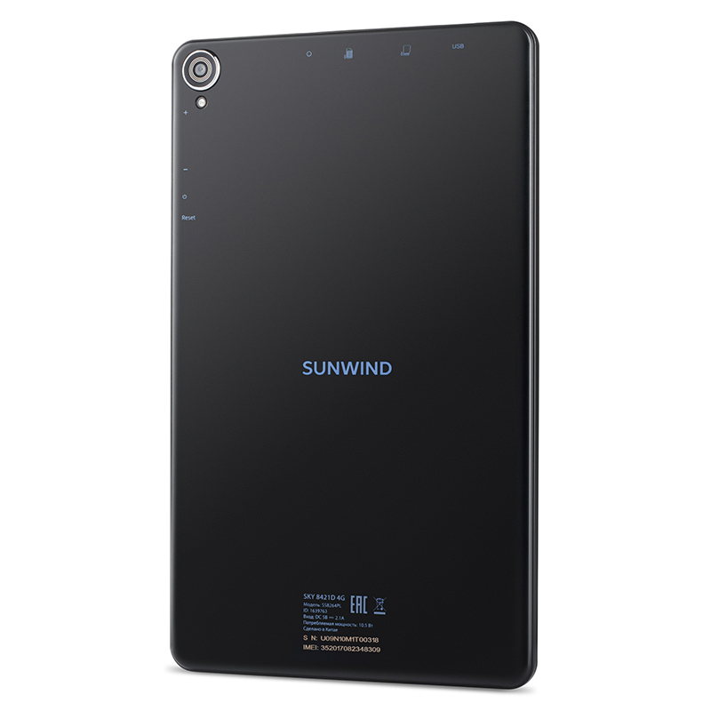 Планшет SunWind Sky 8421D LTE Black (Unisoc T310 2.0GHz/4096Mb/64Gb/LTE/Wi-Fi/Bluetooth/GPS/Cam/8.0/1280x800/Android)