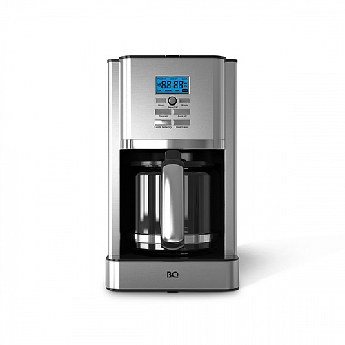 Кофеварка капельная BQ CM1004, 1 кВт, кофе молотый, 1.8 л/1.8 л, дисплей, серебристый/черный
