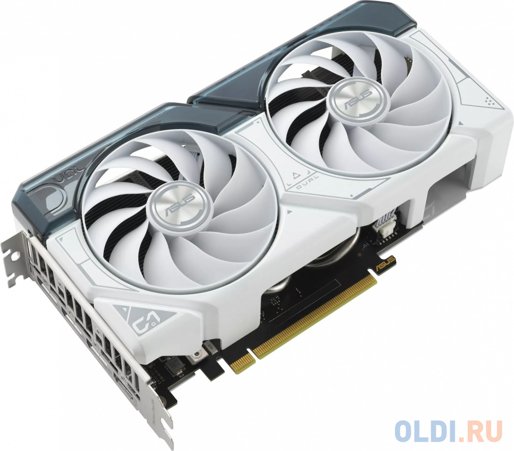 Видеокарта Asus PCI-E 4.0 DUAL-RTX4060TI-O8G-WHITE NVIDIA GeForce RTX 4060TI 8192Mb 128 GDDR6 2565/18000 HDMIx1 DPx3 HDCP Ret в Москвe