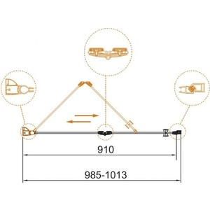 Душевая дверь Cezares Eco BS-12 100x190 прозрачная, хром (ECO-O-BS-12-100-C-Cr)