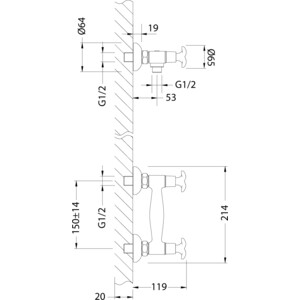 Смеситель для душа Lemark Flora (LM0103C)