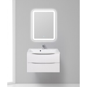 Тумба с раковиной BelBagno Marino 80 bianco opaco (MARINO-800-2C-SO-BO-P, BB800/450-LV-MR-PR)