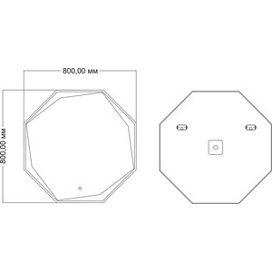 Зеркало Mixline Оттавия 80х80 сенсор (4620077040158)