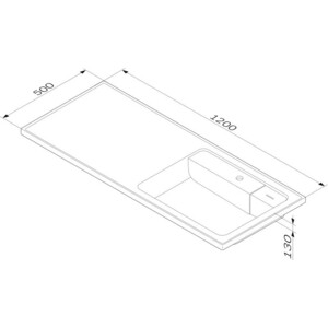 Тумба с раковиной Am.Pm X-Joy 60 правая с 2 ящиками, белый глянец (M85AFSX0602WG, M85AWPR1201WG)