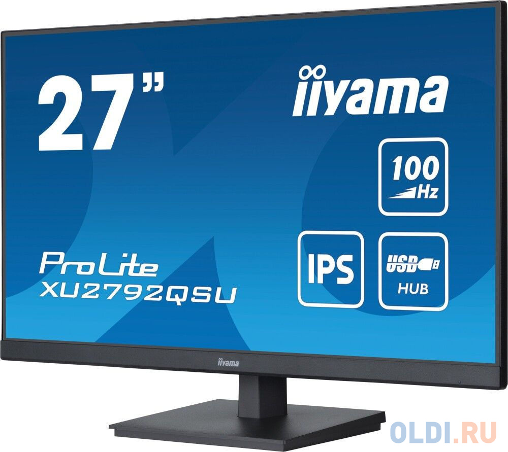 LCD Iiyama 27'' XU2792QSU-B6 {IPS 2560х1440 100Hz 1ms 1300:1 250cd 8bit DVI HDMI2.0 DisplayPort1.2 4xUSB3.2 2x2W VESA}