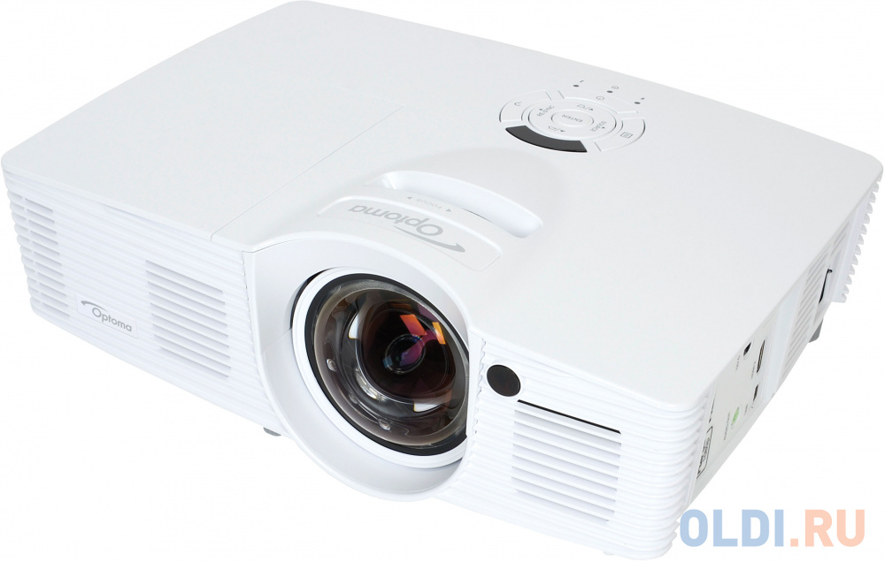 Проектор Optoma [GT1070Xe] Full 3D короткофокусный для дом. кинотеатра, DLP, FullHD(1920x1080), 2800 ANSI Lm, 23000:1;16:9; (0.49:1- фикс.); HDMI v1.4