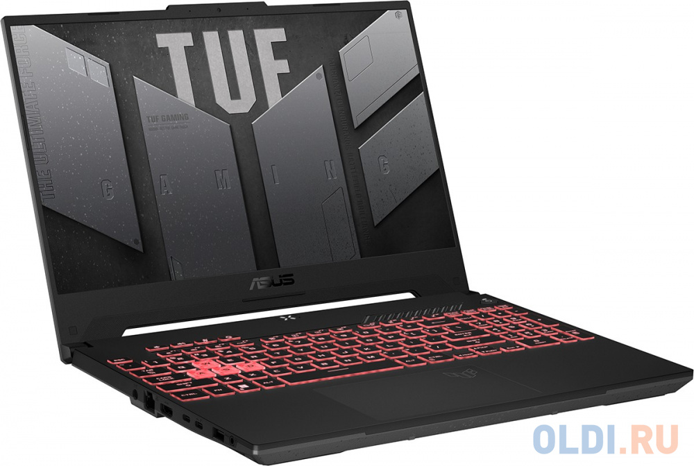 Ноутбук Asus TUF Gaming A15 FA507NV-LP023 Ryzen 7 7735HS 16Gb SSD512Gb NVIDIA GeForce RTX4060 8Gb 15.6" IPS FHD (1920x1080) noOS grey WiFi BT Cam